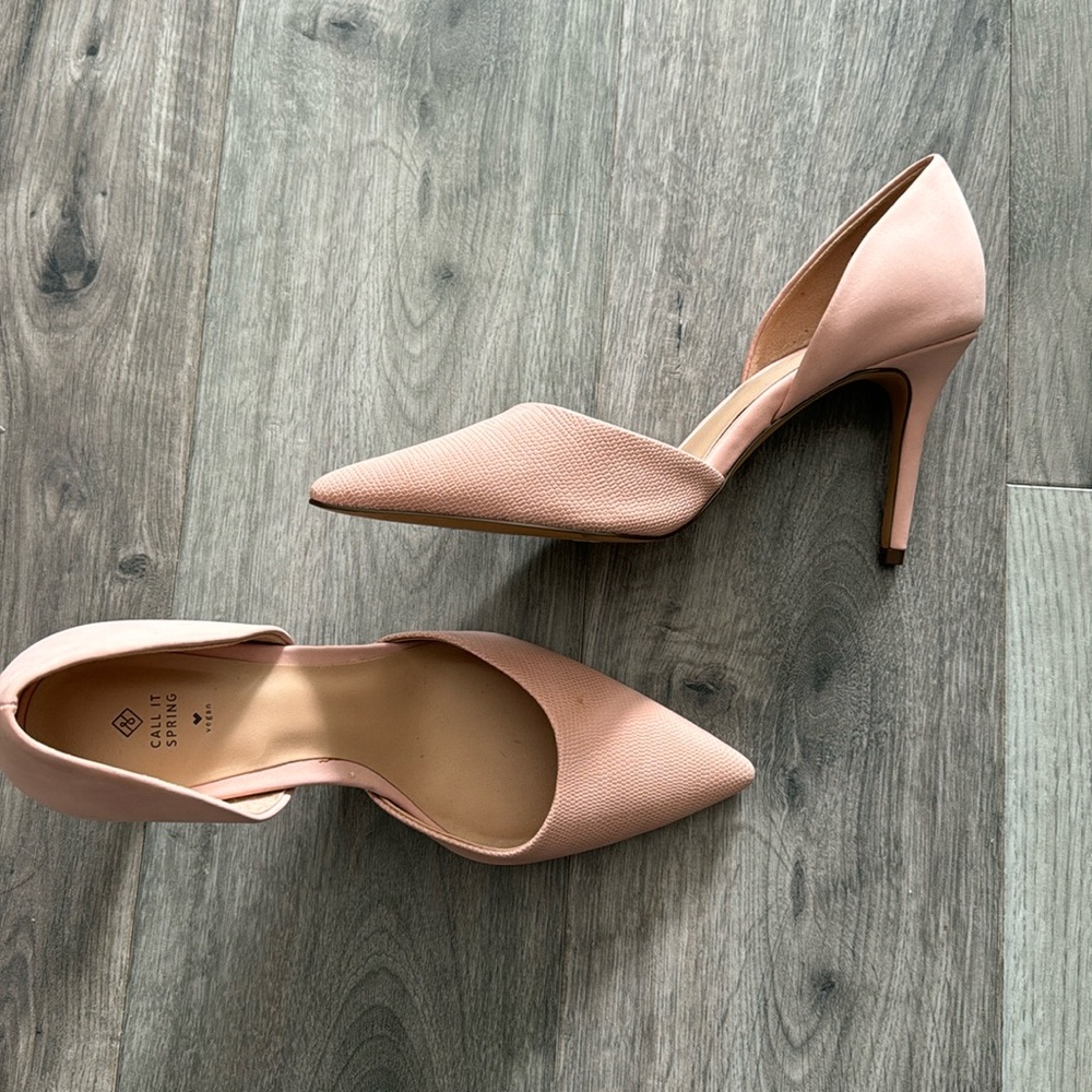 Pink Leather Heels